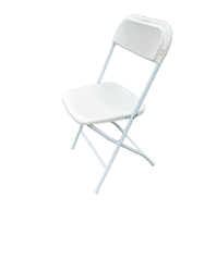 White Plastic Foldable Chair