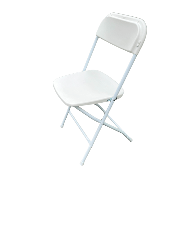 White Plastic Foldable Chair